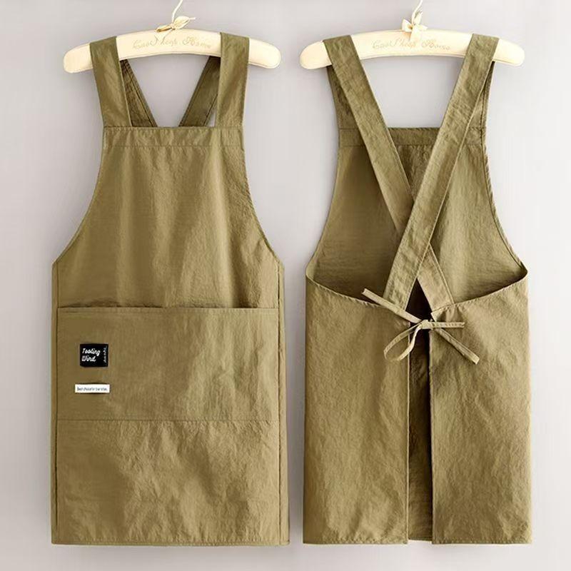 Home Cooking Restaurants - New-Cooking Kitchen Aprons Breathable Wear Resistant