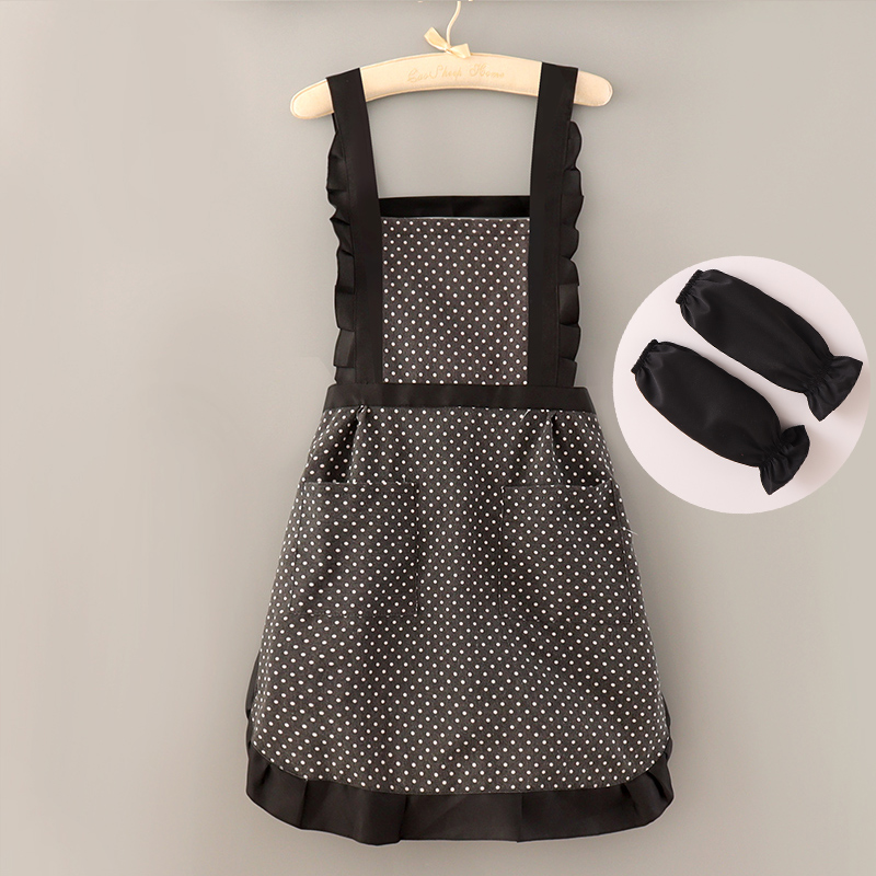 Home Cooking Japanese - Japanese Style Polka Dot Heart Apron