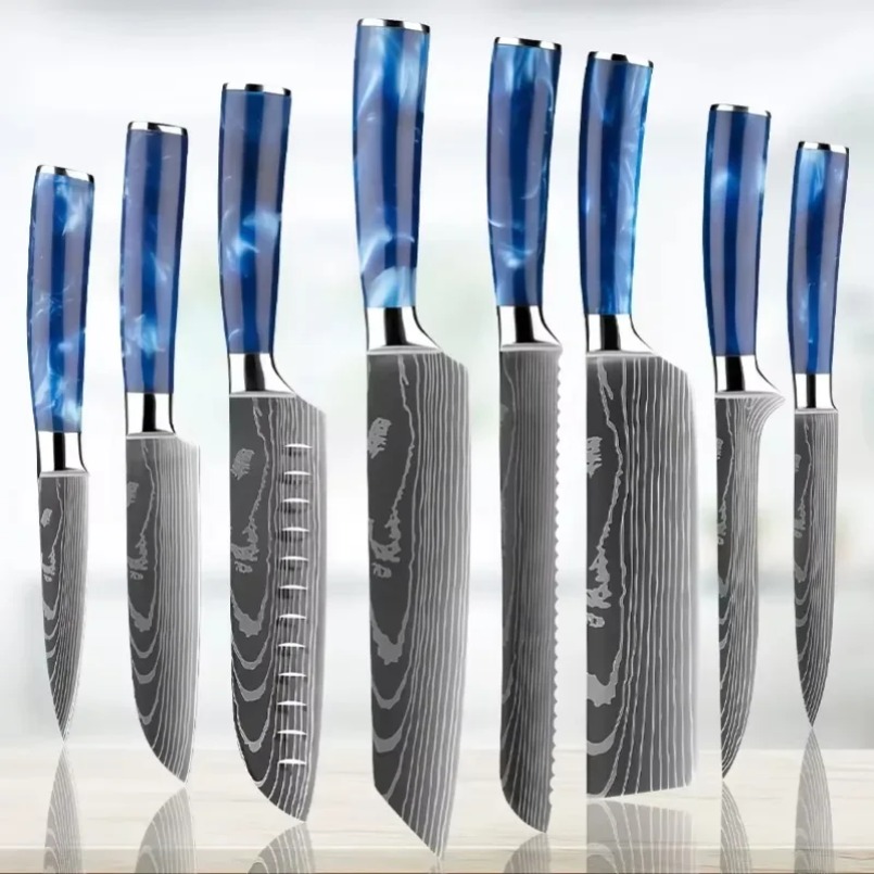 Damascus Patterned Laser Steel - Home Cooking Japanese review and price