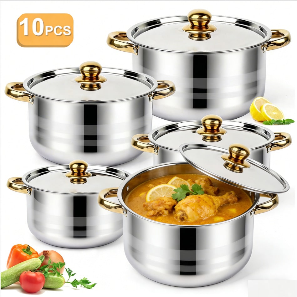 Stainless Steel Pot Set Modern - Home Cooking Restaurants review and price