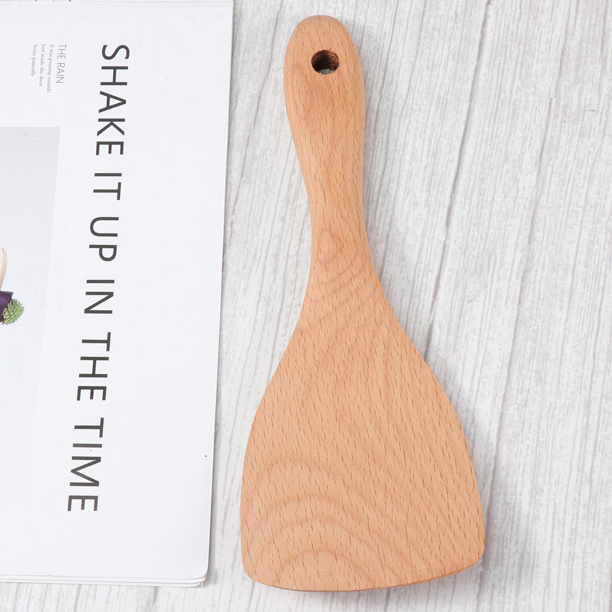 1pc Wooden Rice Shovel Natural - Home Cooking Restaurants review and price